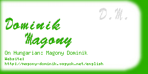 dominik magony business card